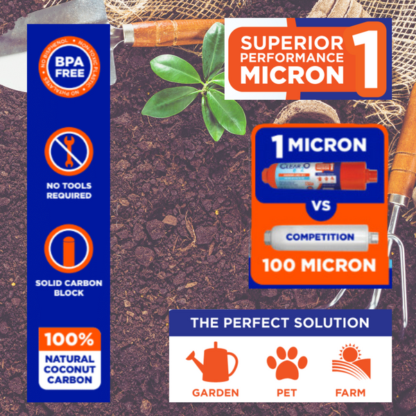 CLEAR2O® GARDEN & PET WATER FILTER - Reduces Chlorine, Lead, Heavy Metals CGF3001