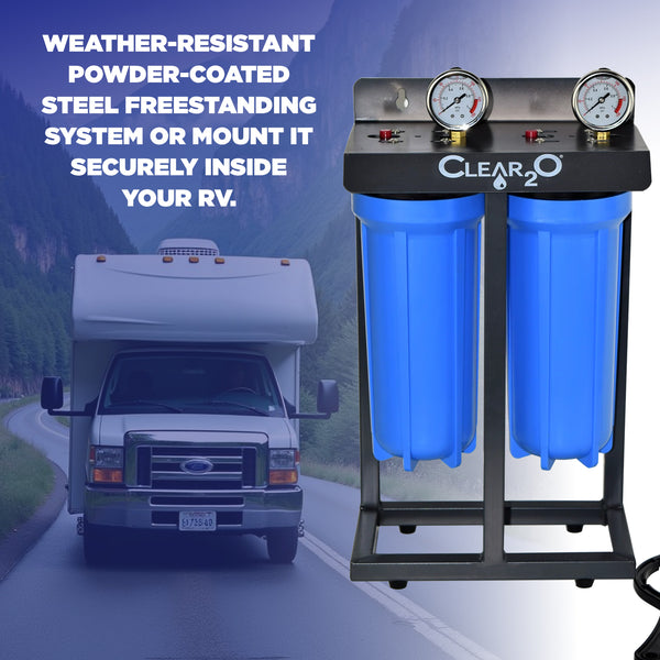 CLEAR2O® RV DUAL UNIVERSAL CANISTER WATER FILTRATION SYSTEM - CDC200