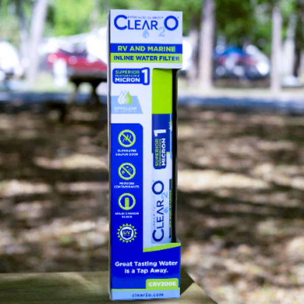 CLEAR2O® RV AND MARINE INLINE WATER FILTER - CRV2006 - Experience Ultimate Water Purification with Our 1 Micron Solid Carbon Filter
