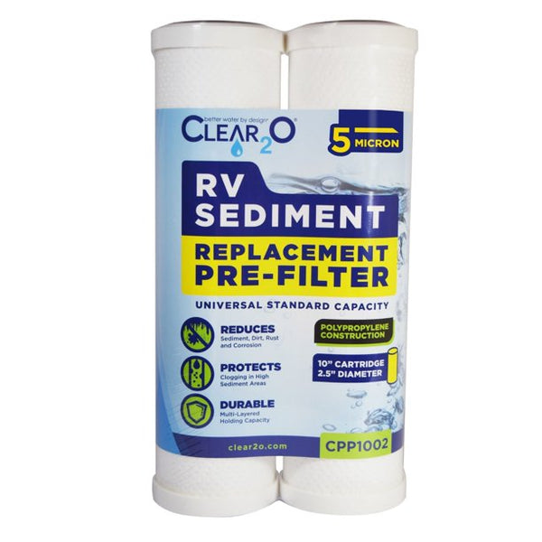 CLEAR2O® RV SEDIMENT UNIVERSAL REPLACEMENT PRE-FILTER - CPP1002  2-Pack