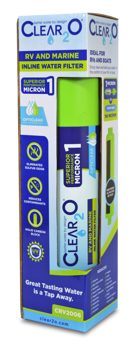  CLEAR2O® RV and Marine Inline Water Filter - Ideal for