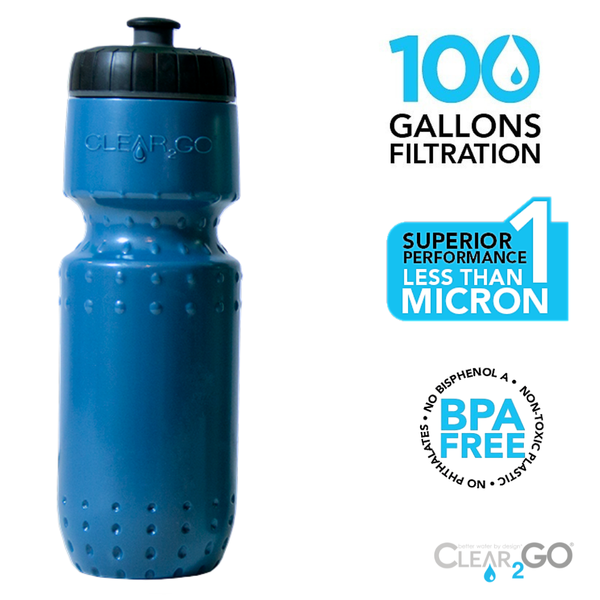 Clear2Go™ Filter Sport Water Bottle Blue - CWB200-TBL