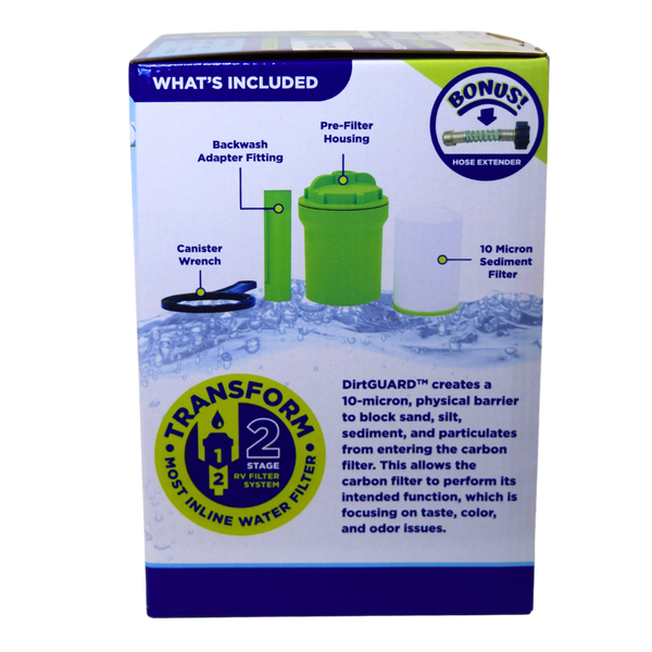 CLEAR2O® DIRTGUARD™ SEDIMENT PRE-FILTER (CPF1000-10) 10 MICRON FILTER - Protect Your Water Filter with DirtGUARD - The Ultimate Sediment Pre-Filter for Cleaner Water and Longer Filter Life