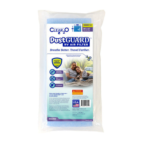 CLEAR2O DUSTGUARD RV AIR FILTER 20" X 17" CUT TO SIZE - DGA2017