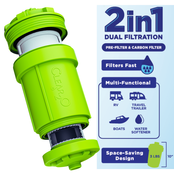 CLEAR2O DIRTGUARD TOTAL FILTRATION SYSTEM CTFS8000 - The Ultimate 2-IN-1 Total Filtration System for RVers & Boaters!