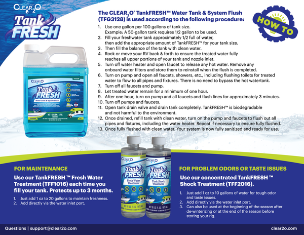 CLEAR2O® TANKFRESH FRESH WATER TREATMENT TFF1016