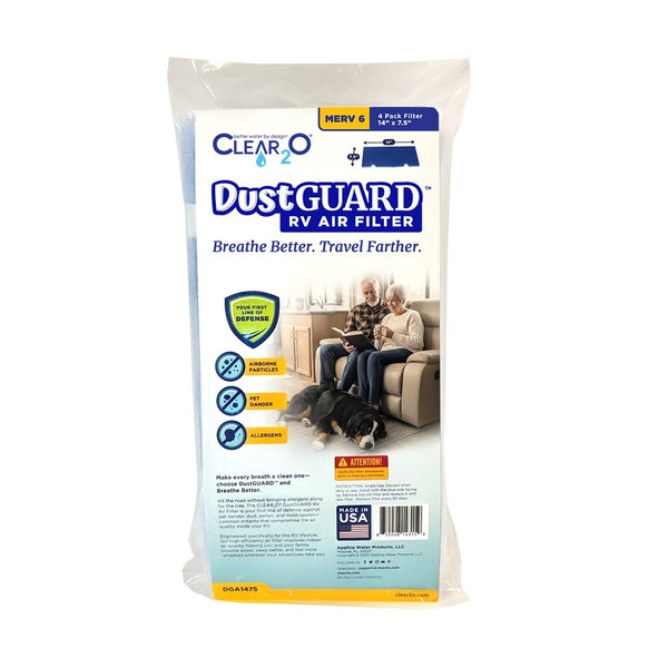 CLEAR2O DUSTGUARD RV AIR FILTER 14" X 7.5" (4 FILTER PK)