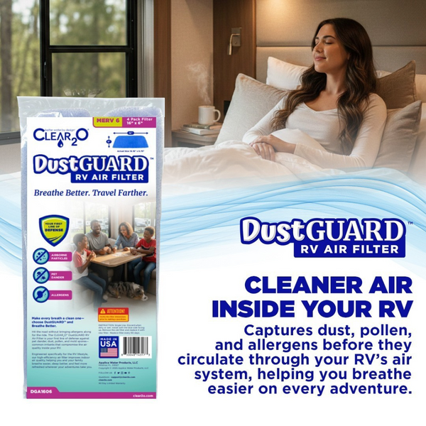 CLEAR2O DUSTGUARD RV AIR FILTER 16" X 6" (4 FILTER PK)