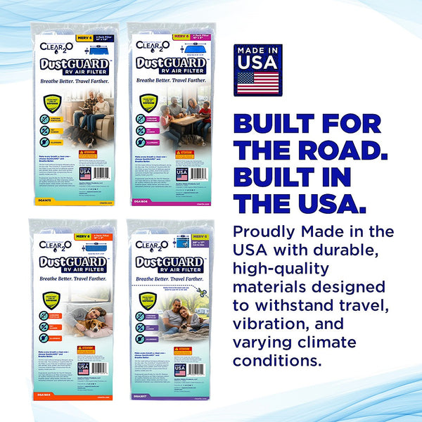 CLEAR2O DUSTGUARD RV AIR FILTER 16" X 4" (4 FILTER PK)