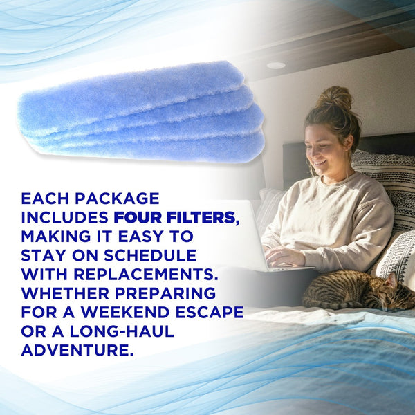 CLEAR2O DUSTGUARD RV AIR FILTER 16" X 4" (4 FILTER PK)