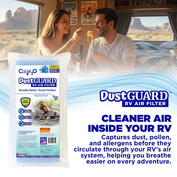 CLEAR2O DUSTGUARD RV AIR FILTER 20" X 17" CUT TO SIZE - DGA2017
