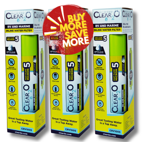 CLEAR2O® RV AND MARINE INLINE WATER FILTER - CRV1005-3 FIVE MICRON