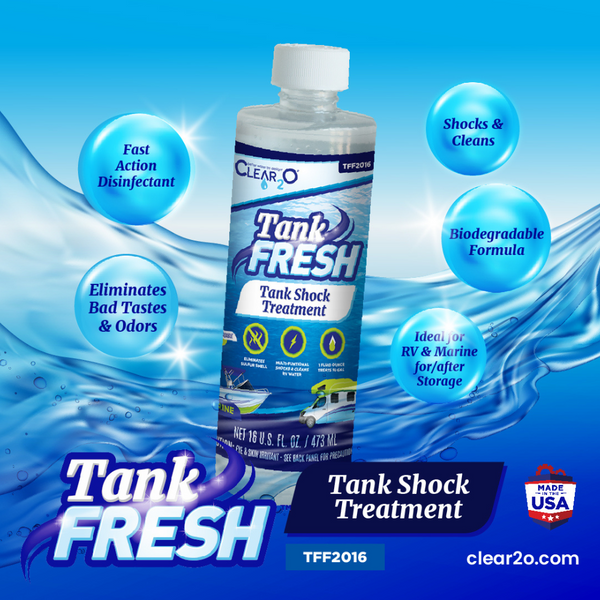 BUY 2 TankFRESH™ Fresh Water Treatment (TFF1016) GET FREE TankFRESH™ Shock Treatment (TFF2016)