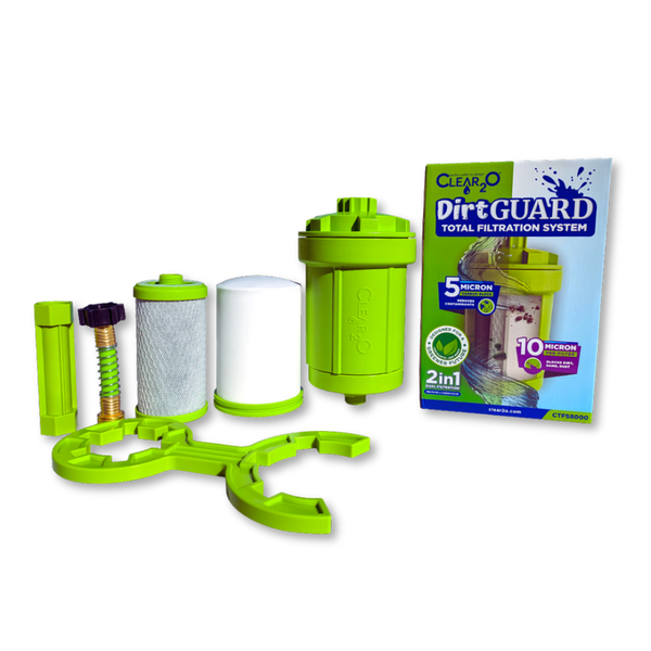 CLEAR2O DIRTGUARD TOTAL FILTRATION SYSTEM CTFS8000 - The Ultimate 2-IN-1 Total Filtration System for RVers, Boaters, Gardeners, Farmers!