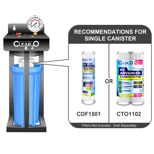 CLEAR2O® RV UNIVERSAL CANISTER WATER FILTRATION SYSTEM - CSC100S