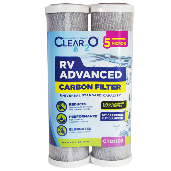 CLEAR2O® RV UNIVERSAL ADVANCED SOLID CARBON WATER FILTER - CTO1102 - 2 Pack