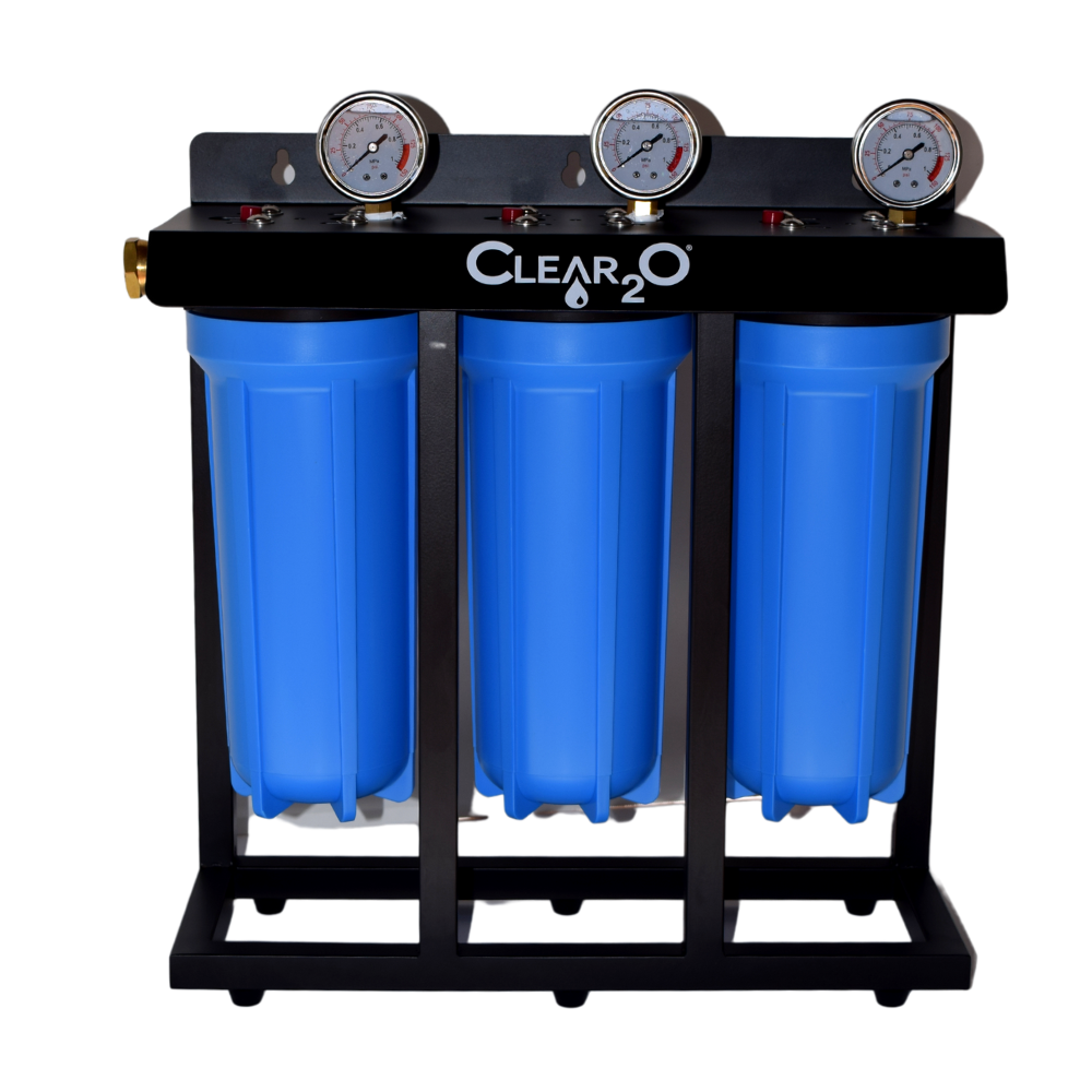 CLEAR2O® RV TRIPLE UNIVERSAL CANISTER WATER FILTRATION SYSTEM - CTC300