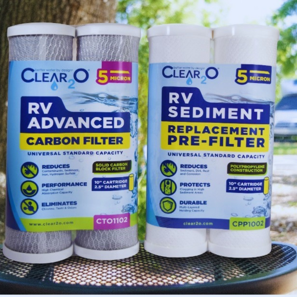 CLEAR2O® RV UNIVERSAL ADVANCED SOLID CARBON WATER FILTER - CTO1102 - 2 Pack