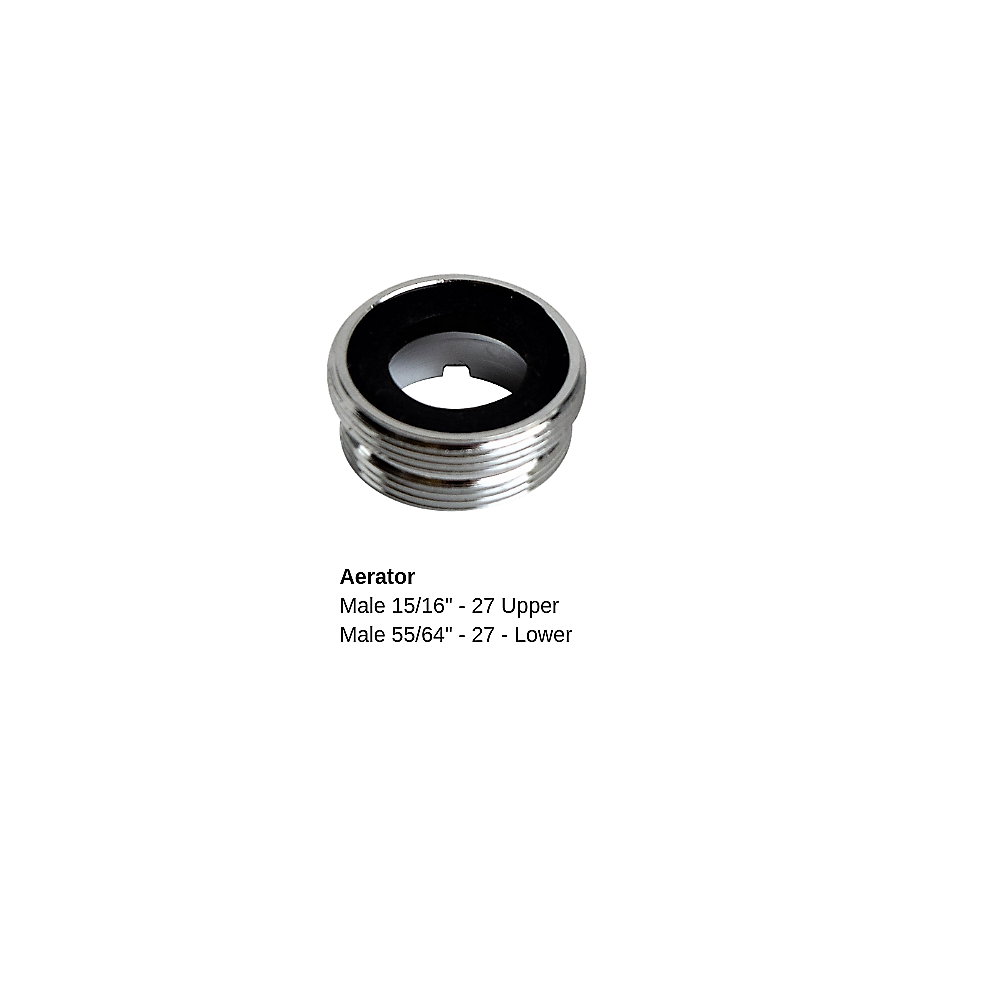 CLEAR2O® 15/16" x 27" MALE METAL CHROME ADAPTER