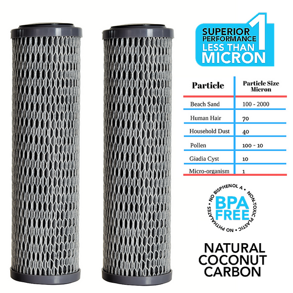 CLEAR2O® ADVANCED PREMIUM CARBON UNIVERSAL FILTER RV & WHOLE HOUSE WATER FILTER - CUF1252 - 2 Pack